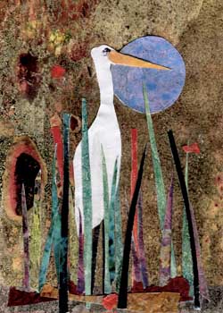 "Once In A Blue Moon" by Gail McCoy, Sun Prairie WI - Collage - SOLD